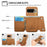 Wallet Kickstand Case for Google Pixel 10 Pro / 10 / 9 Pro / 9 D-Ring Holder Leather + PC + TPU Phone Cover - Brown - 5