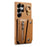 For Samsung Galaxy S24 Ultra Case D-Ring Holder Leather + PC + TPU Phone Cover with Wallet Kickstand - Brown - 2