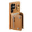 For Samsung Galaxy S24 Ultra Case D-Ring Holder Leather + PC + TPU Phone Cover with Wallet Kickstand - Brown - 4