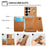 For Samsung Galaxy S24 Ultra Case D-Ring Holder Leather + PC + TPU Phone Cover with Wallet Kickstand - Brown - 6