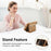 For iPhone 16 Case D-Ring Holder Leather + PC + TPU Phone Cover with Wallet Kickstand - Brown - 7