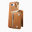 For iPhone 17e / 16e Case D-Ring Holder Leather + PC + TPU Phone Cover with Wallet Kickstand - Brown - 4