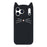 For iPhone 17 Pro Max Silicone Case 3D Moustache Cat Protective Phone Cover - Black - 1