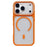 For iPhone 18 Pro / 17 Pro Case Compatible with MagSafe Large Viewing Window TPU + PC Shockproof Phone Cover - Orange - 1