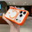 For iPhone 18 Pro / 17 Pro Case Compatible with MagSafe Large Viewing Window TPU + PC Shockproof Phone Cover - Orange - 2