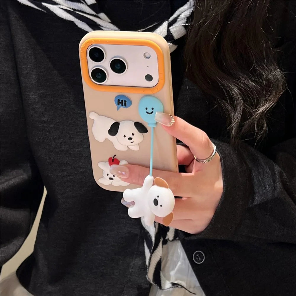For iPhone 18 Pro Max / 17 Pro Max Silicone Case Cute Balloon Dog Design Shockproof Phone Back Cover - 4