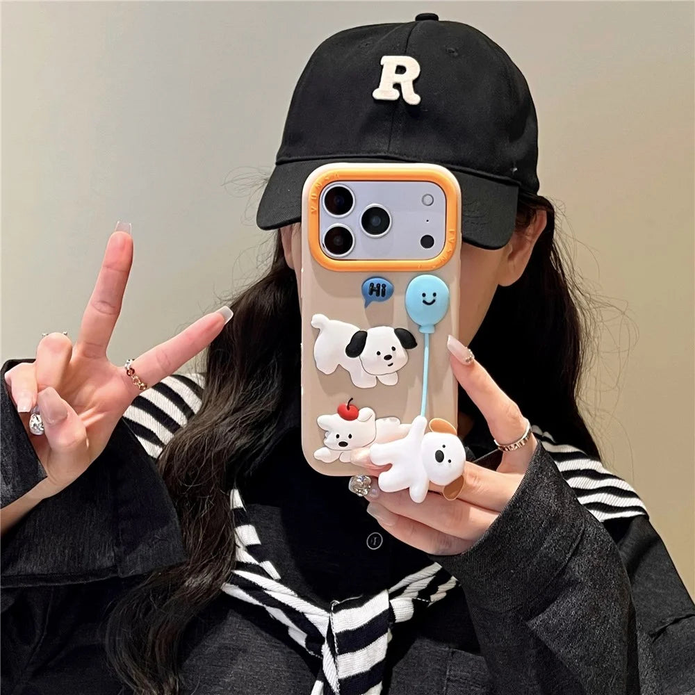 For iPhone 18 Pro Max / 17 Pro Max Silicone Case Cute Balloon Dog Design Shockproof Phone Back Cover - 6