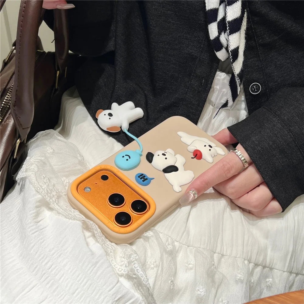 For iPhone 18 Pro Max / 17 Pro Max Silicone Case Cute Balloon Dog Design Shockproof Phone Back Cover - 7