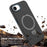 For iPhone 17e / 16e Case Compatible with MagSafe Rotating Ring Kickstand TPU + PC Phone Back Cover - Black - 4