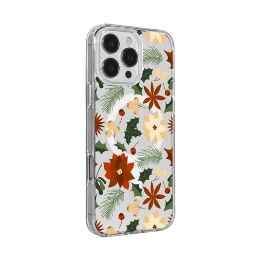 EYCASE For iPhone 14 Pro Max Christmas Series Case Gift  Clear Edge Pattern Print TPU + Acrylic Cover Compatible with MagSafe - Vintage Christmas Floral - 2
