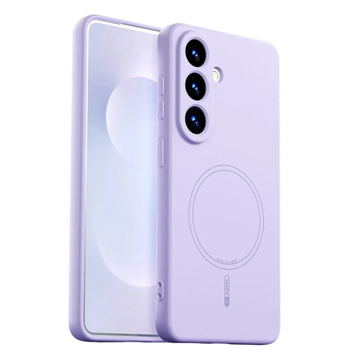 ABEEL For Samsung Galaxy S26 Magnetic Case Skin Touch Liquid Silicone Phone Back Cover - Purple - 1