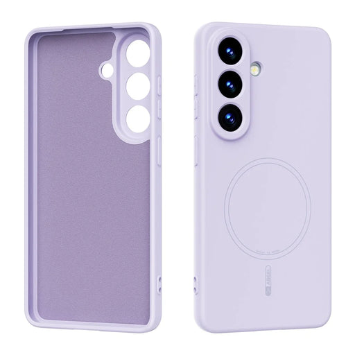 ABEEL For Samsung Galaxy S26 Magnetic Case Skin Touch Liquid Silicone Phone Back Cover - Purple - 2
