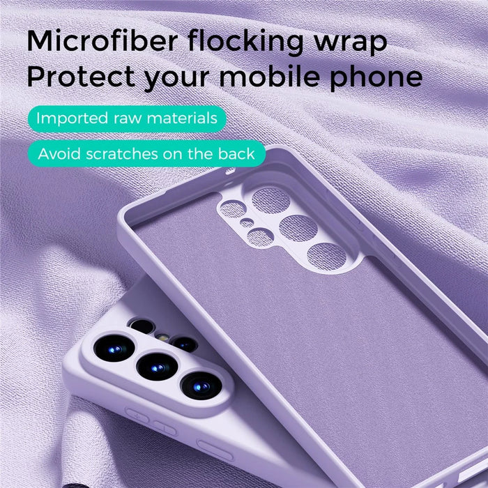 ABEEL For Samsung Galaxy S26 Magnetic Case Skin Touch Liquid Silicone Phone Back Cover - Purple - 3