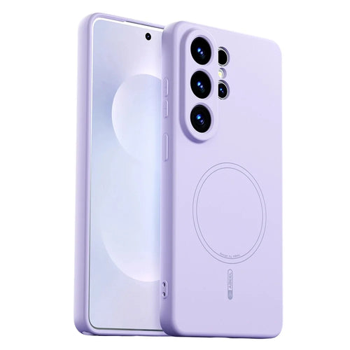 ABEEL For Samsung Galaxy S26 Ultra Magnetic Case Skin Touch Liquid Silicone Phone Back Cover - Purple - 1