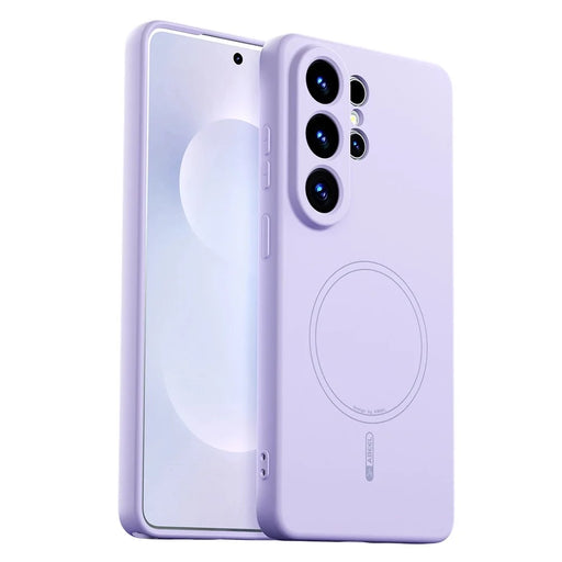 ABEEL For Samsung Galaxy S26 Ultra Magnetic Case Skin Touch Liquid Silicone Phone Back Cover - Purple - 1