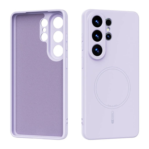 ABEEL For Samsung Galaxy S26 Ultra Magnetic Case Skin Touch Liquid Silicone Phone Back Cover - Purple - 2