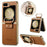 For Samsung Galaxy Z Flip6 5G Case Electroplating Leather Coated PC Phone Cover with Spring Ring Buckle Kickstand - Brown - 1