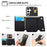 For Samsung Galaxy A36 5G Case D-Ring Holder Leather + PC + TPU Phone Cover with Wallet Kickstand - Black - 6