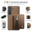 JEEHOOD For Samsung Galaxy S25+ Case  J12 Magnetic Detachable Zipper Wallet Kickstand Leather Back Cover Magnetic Case - Brown - 2