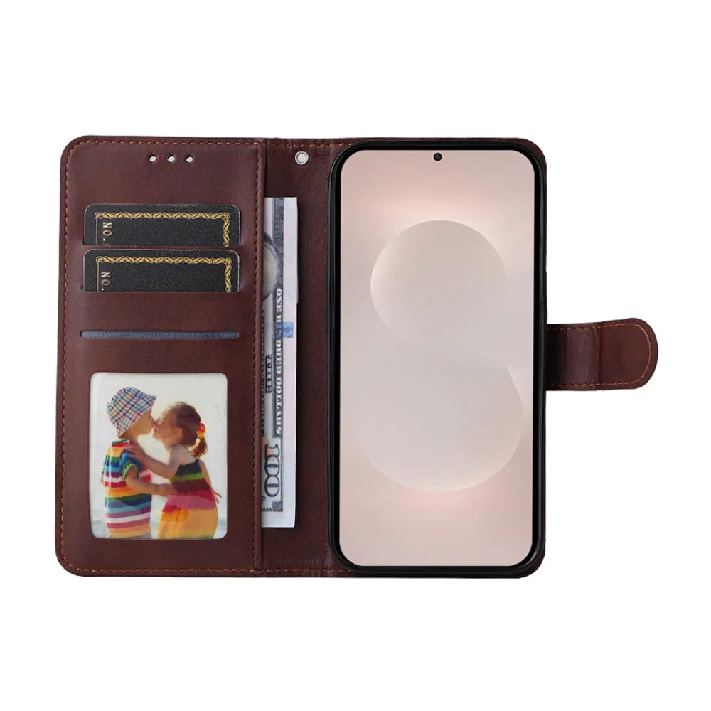 ENKAY For Samsung Galaxy S26 Ultra  HAT PRINCE Wallet Case Leather Phone Stand Cover with 0.18mm Screen Protector, Ultrasonic Fingerprint Unlock - Pink - 3