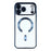 For iPhone 17 Pro Max Magnetic Case CD Veins Glass Lens Guard TPU Phone Back Cover - Dark Blue - 1