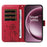 For OnePlus 15 5G Leather Wallet Case with Strap Dandelion Imprint Phone Stand Cover - Red - 2