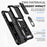 For Samsung Galaxy S23 Back Case, Slide Camera Protector Design Shockproof PC + TPU Protective Phone Cover with Metal Ring Kickstand - Black - 6