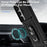 For Samsung Galaxy S23 Back Case, Slide Camera Protector Design Shockproof PC + TPU Protective Phone Cover with Metal Ring Kickstand - Black - 7