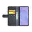 For Samsung Galaxy S26 Case Genuine Split Leather Phone Cover with Wallet Stand - Black - 3