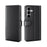 For Samsung Galaxy S26 Case Genuine Split Leather Phone Cover with Wallet Stand - Black - 5