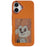 For iPhone 17 E Ink Phone Cover 4-Color Display Pattern Customized Case - Orange - 1