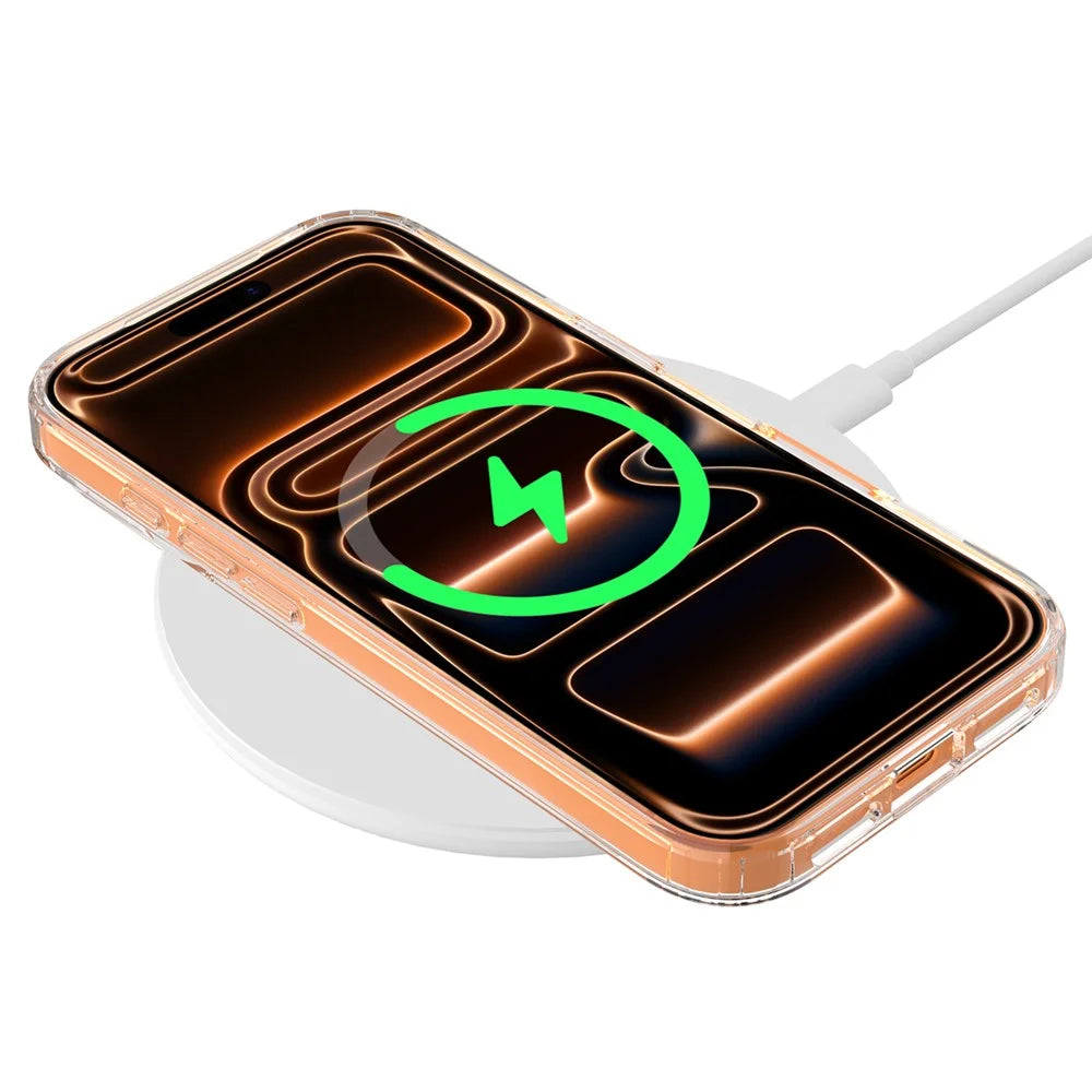 For iPhone 17 Pro C-shaped Magnetic Case Compatible with MagSafe TPU + Acrylic Clear Phone Back Cover - 4
