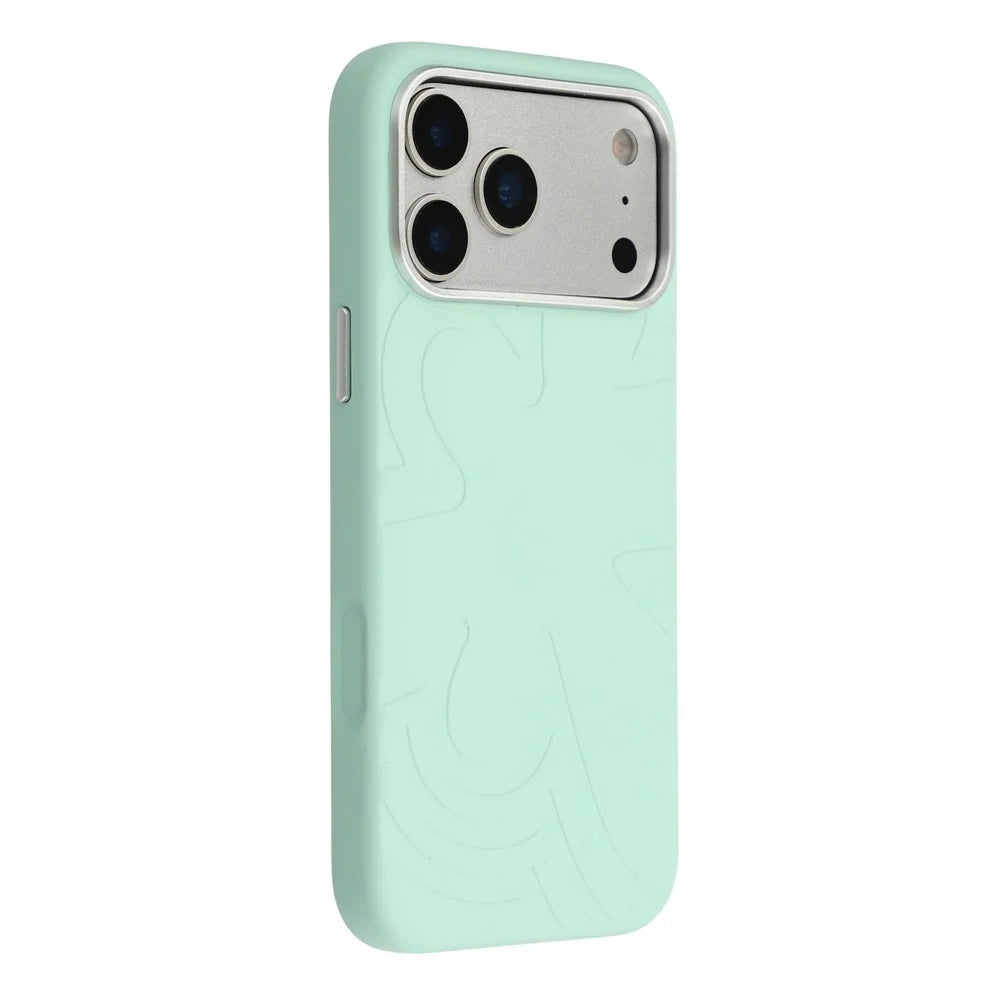 JAUCASE For iPhone 17 Pro Max Case Compatible with MagSafe Metal Camera Frame Liquid Silicone Phone Cover - Green - 1