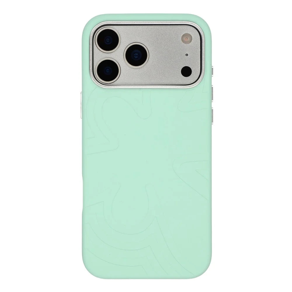 JAUCASE For iPhone 17 Pro Max Case Compatible with MagSafe Metal Camera Frame Liquid Silicone Phone Cover - Green - 3