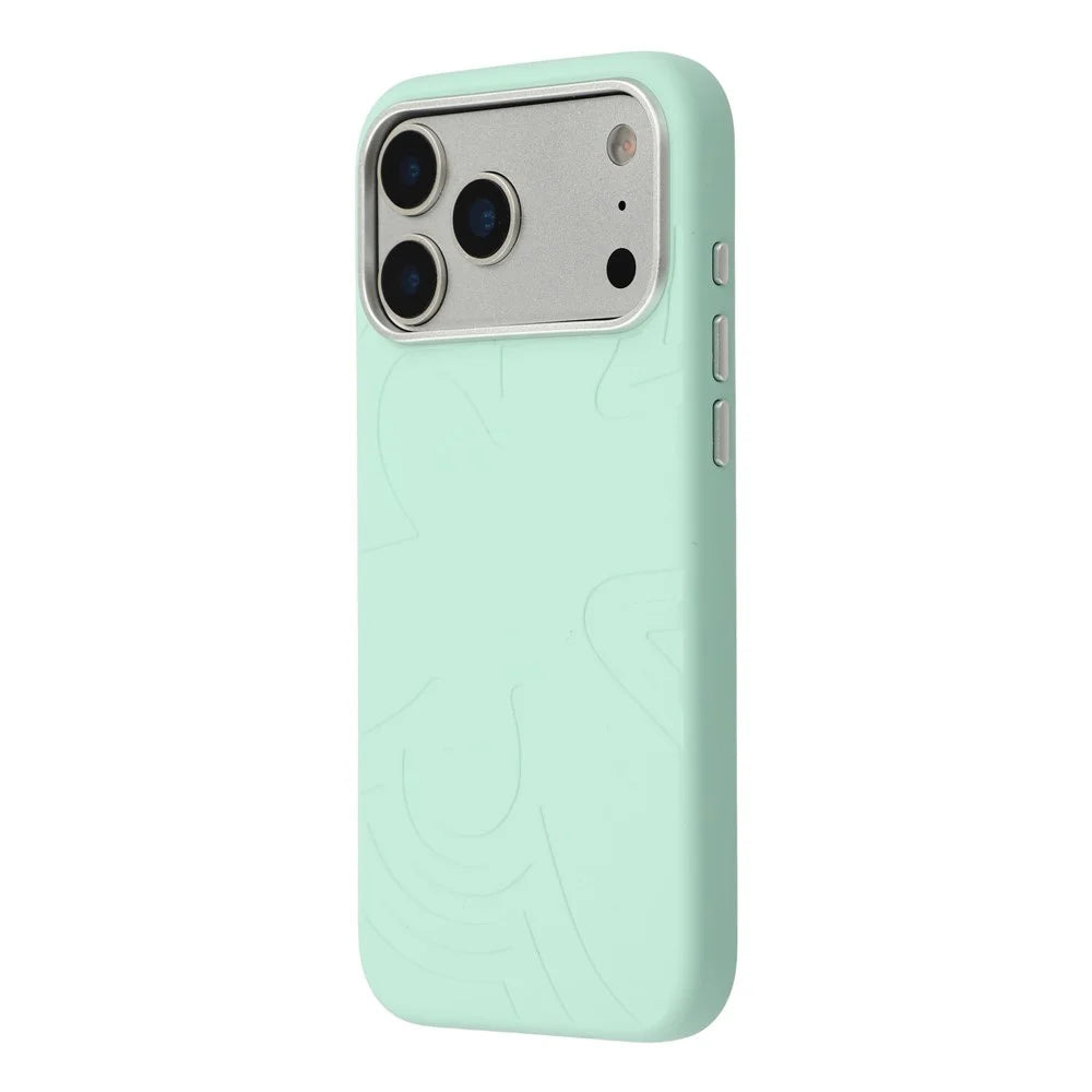 JAUCASE For iPhone 17 Pro Max Case Compatible with MagSafe Metal Camera Frame Liquid Silicone Phone Cover - Green - 4