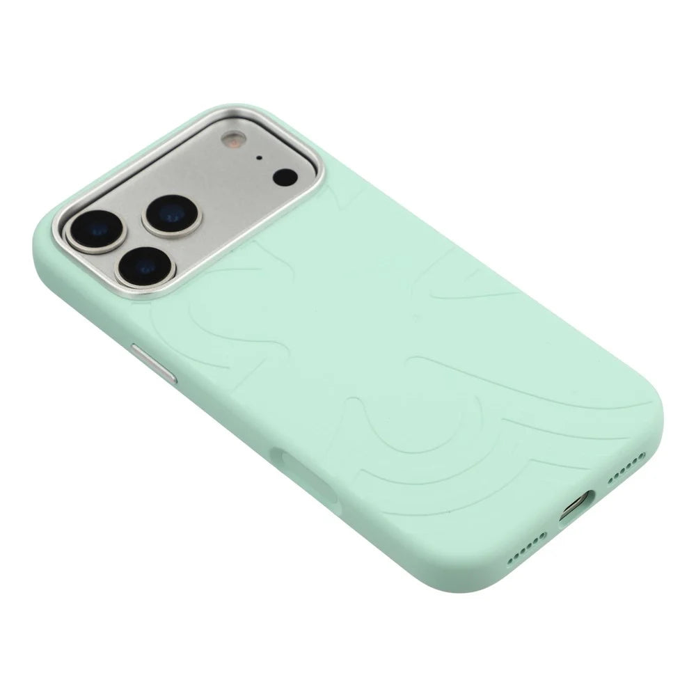 JAUCASE For iPhone 17 Pro Max Case Compatible with MagSafe Metal Camera Frame Liquid Silicone Phone Cover - Green - 6