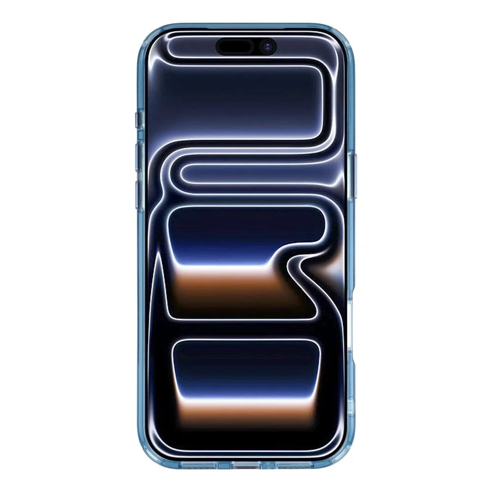 JAUCASE For iPhone 17 Pro Max Case Rotating Kickstand TPU + PC Shockproof Phone Cover - Transparent Blue - 2