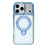 JAUCASE For iPhone 17 Pro Max Case Rotating Kickstand TPU + PC Shockproof Phone Cover - Transparent Blue - 3