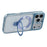 JAUCASE For iPhone 17 Pro Max Case Rotating Kickstand TPU + PC Shockproof Phone Cover - Transparent Blue - 4