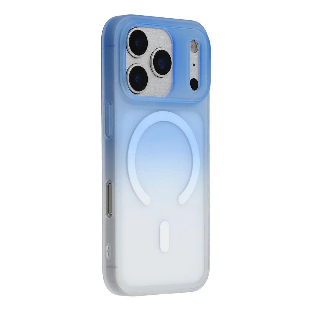 JAUCASE For iPhone 17 Pro Case Compatible with MagSafe TPU + PC Gradient Color Matte Phone Cover - Gradient Blue - 1