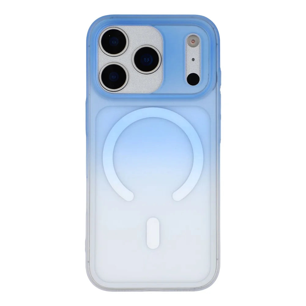 JAUCASE For iPhone 17 Pro Case Compatible with MagSafe TPU + PC Gradient Color Matte Phone Cover - Gradient Blue - 3