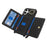 For iPhone 17 Case Card Bag Ring Holder Litchi Texture Leather+TPU Phone Cover with Long Strap - Black - 4