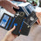 For iPhone 17 Case Card Bag Ring Holder Litchi Texture Leather+TPU Phone Cover with Long Strap - Black - 6