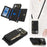 For iPhone 17 Case Card Bag Ring Holder Litchi Texture Leather+TPU Phone Cover with Long Strap - Black - 7