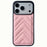 For iPhone 17 Pro Case Down Coat Design Stitching Arrow PU Leather Coated TPU Phone Back Cover - Pink - 1
