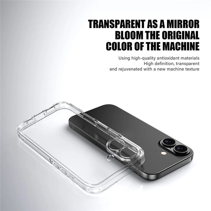 IPAKY For iPhone 17 Clear Phone Case TPU + PC Slim Phone Back Cover - Transparent - 3