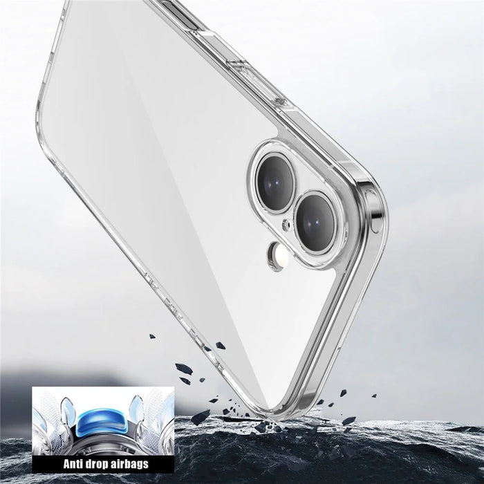 IPAKY For iPhone 17 Clear Phone Case TPU + PC Slim Phone Back Cover - Transparent - 4