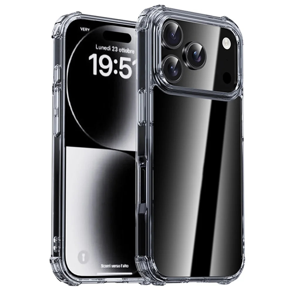 IPAKY For iPhone 17 Pro Case Four Corner Shockproof Clear Phone Back Cover - 1