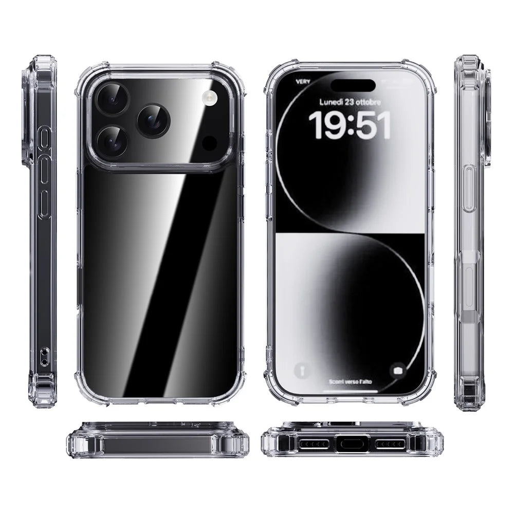 IPAKY For iPhone 17 Pro Case Four Corner Shockproof Clear Phone Back Cover - 2