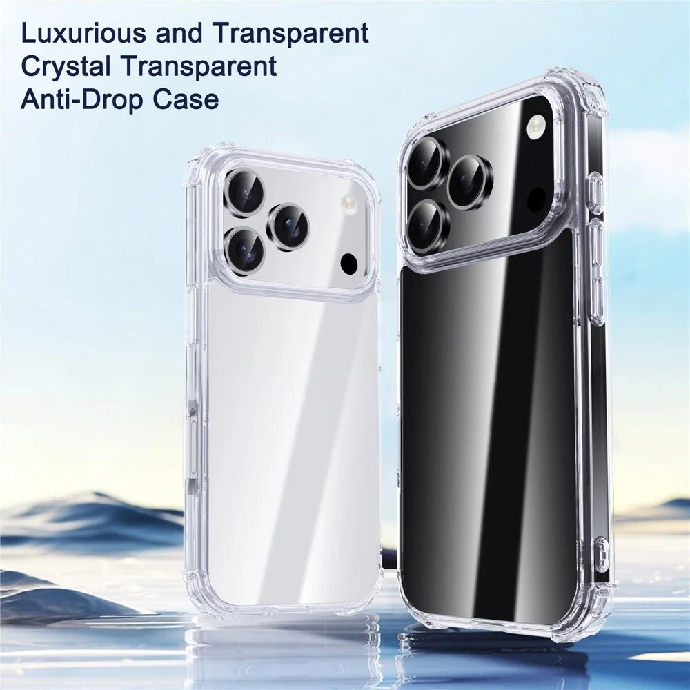 IPAKY For iPhone 17 Pro Case Four Corner Shockproof Clear Phone Back Cover - 3